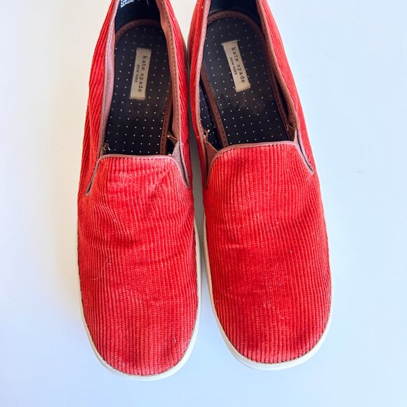 Kate Spade NY Orange Corduroy Slip-On Size 10 - Picture 1 of 5